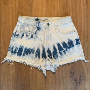 Pacsun Women’s Tie Dye Ripped High Rise Denim Festival Shorts. Size 27.